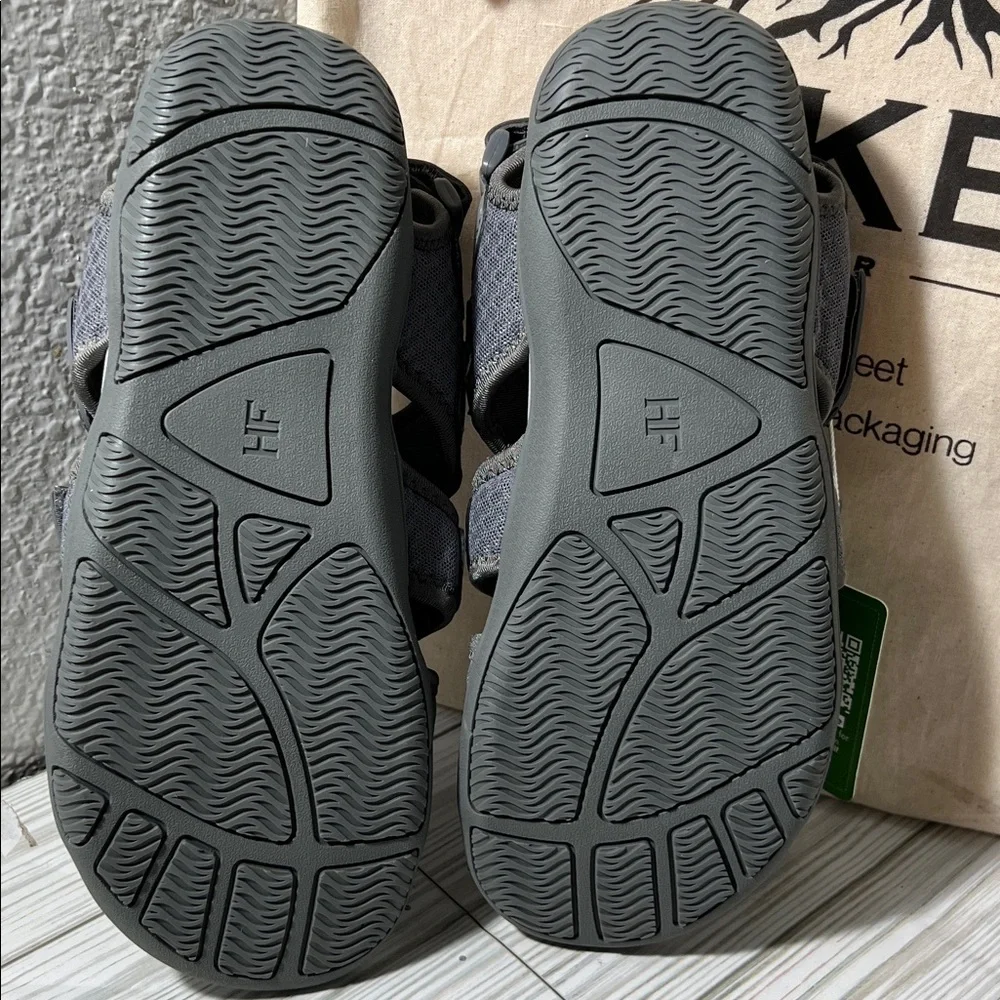 Hike Footwear Baresandals IV  Ergonomic Footbed Barefoot Sandals gray mens 7/7.5